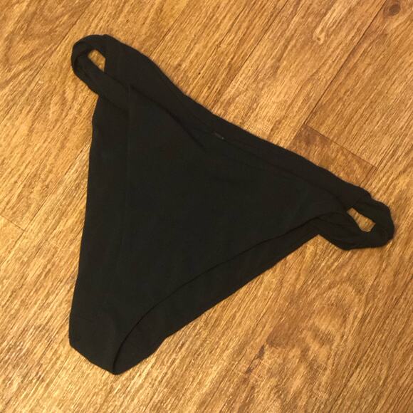 Skims Soot Black Twist Bikini Cheeky Panties Size 3X - Picture 1 of 9
